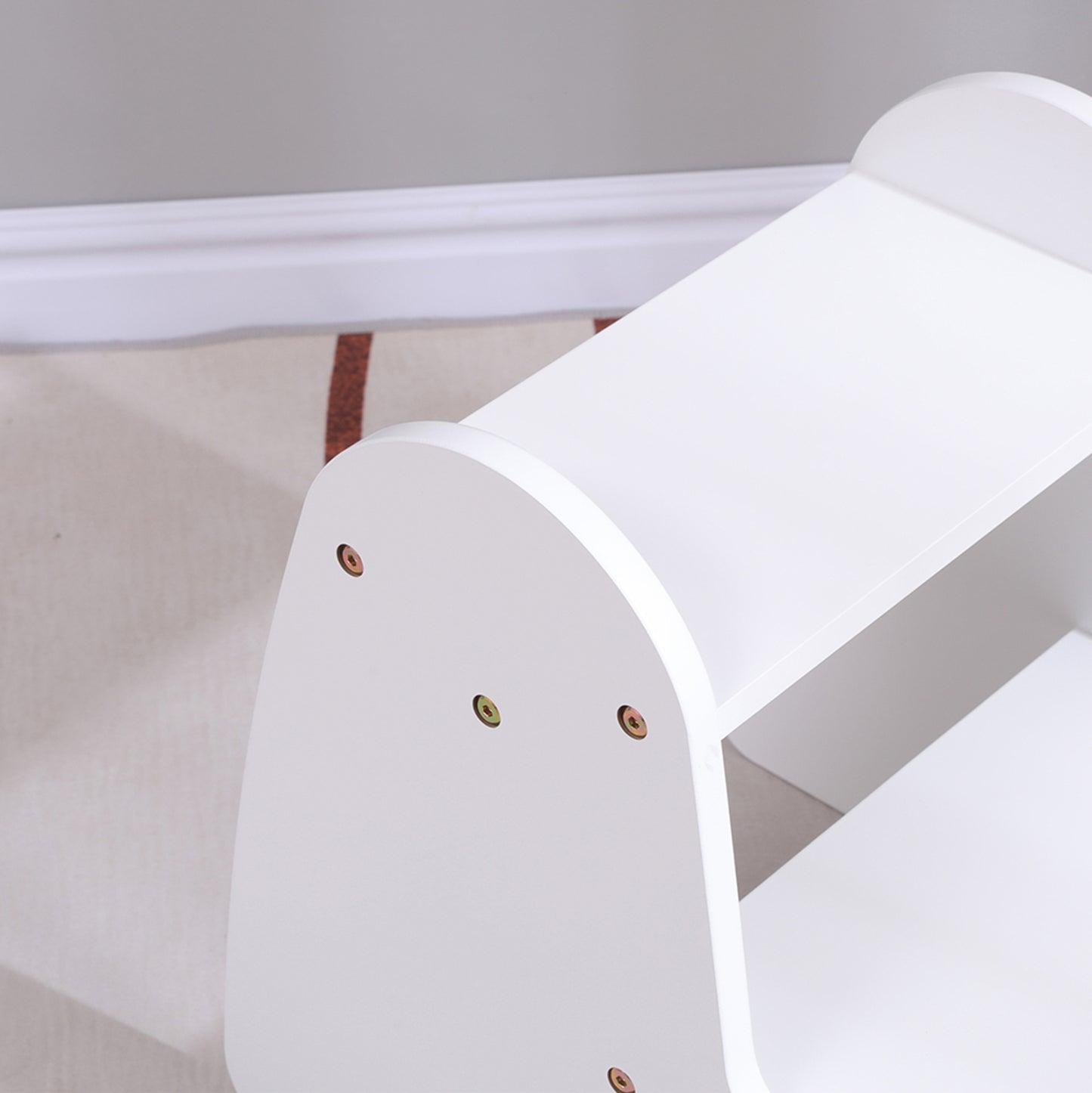 Kids' Step Stool Ricki Hm18340.03 Mdf & Plywood In White 33x43.5x40.5hcm.