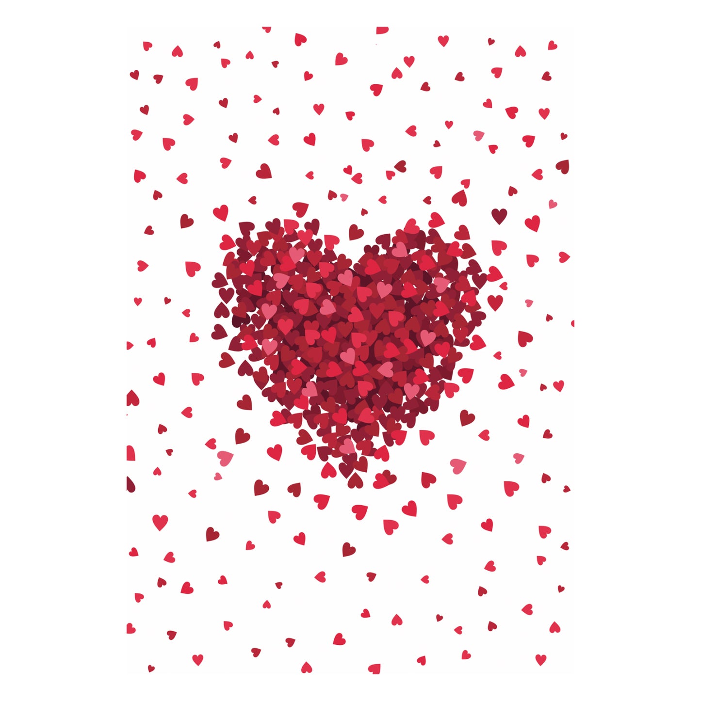 Series Kidder Hm7678.08 80Χ150cm,white With Red Hearts Carpet, With Fringes