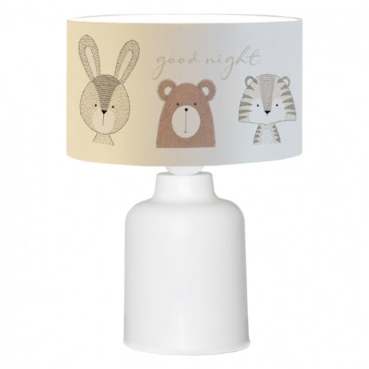 Children's Table Lamp Baloo Hm7577.02 Animal Figures Φ24x32h Cm.
