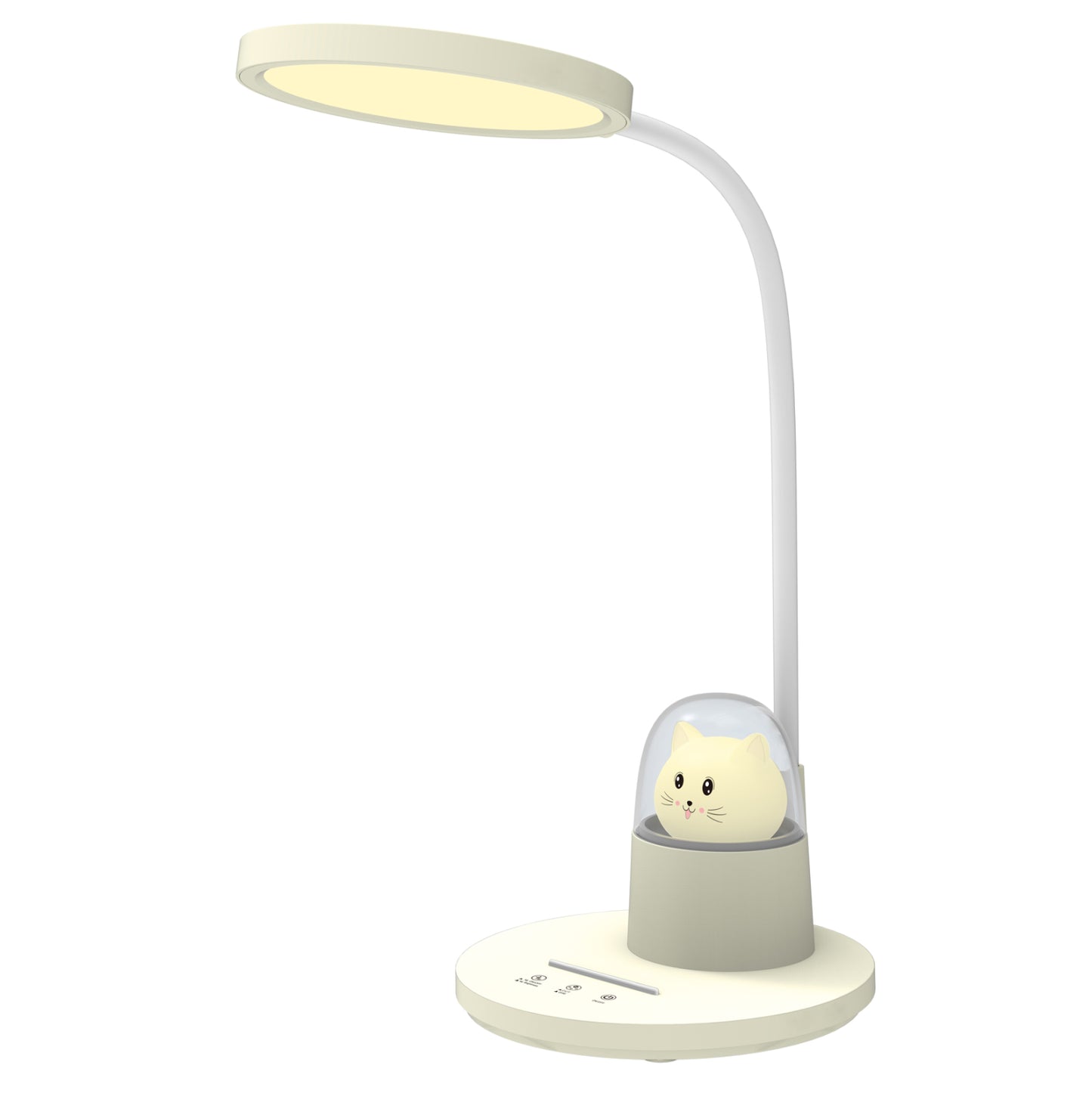 Kids Desk Lamp Led Badoo Cat Figure Light Hm4449.04 Soft Yellow-white Abs