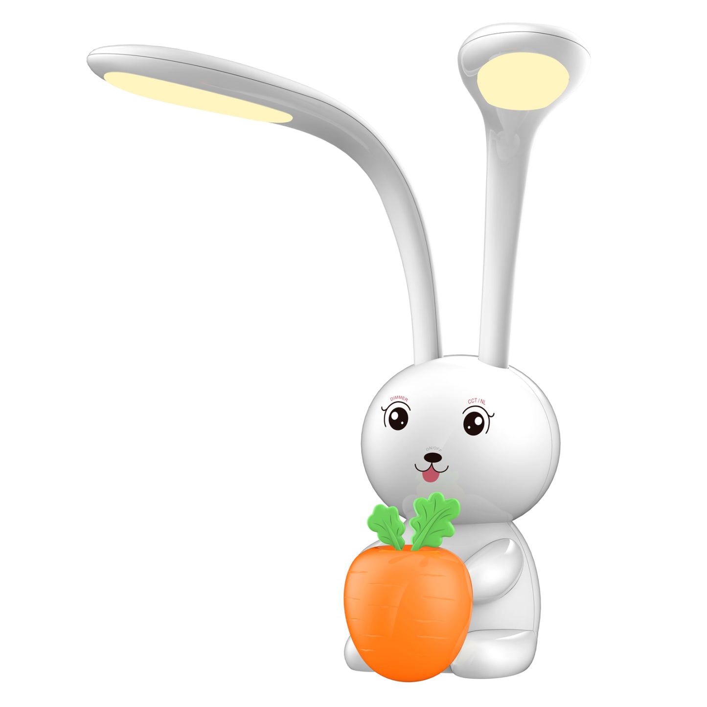 Kids Desk Lamp Led Badoo Bunny Figure Hm4456.01 White Abs