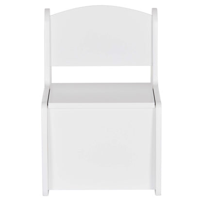 Kid's Chair With Storage Space Ricki Hm18343.03 Plywood/mdf In White 33x43x47hcm