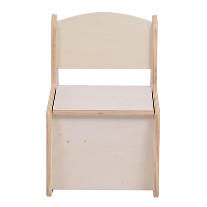 Kid's Chair With Storage Space Ricki Hm18343.01 Plywood/mdf In Natural 33x43x47hcm