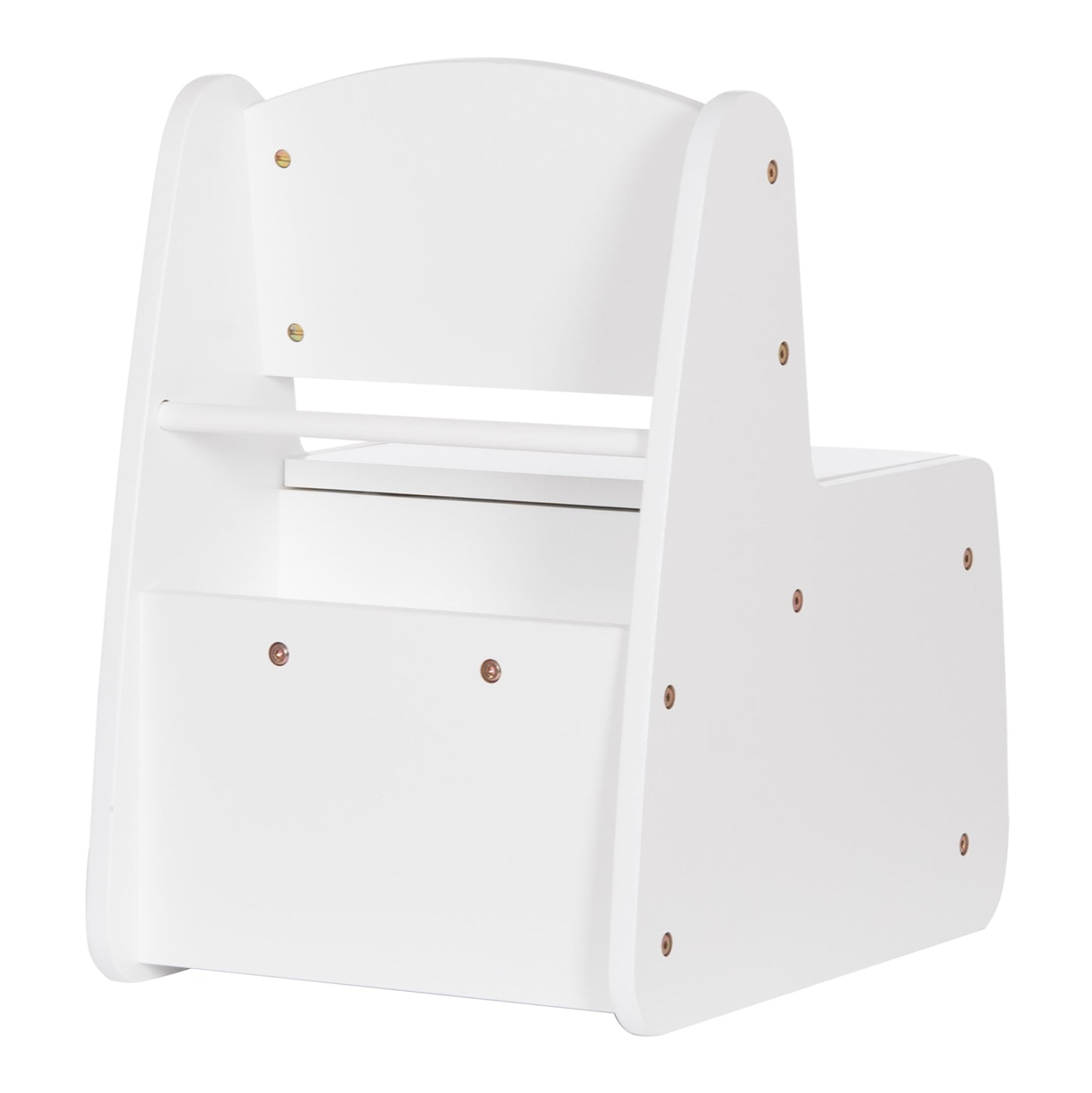 Kid's Chair With Storage Space Ricki Hm18343.03 Plywood/mdf In White 33x43x47hcm