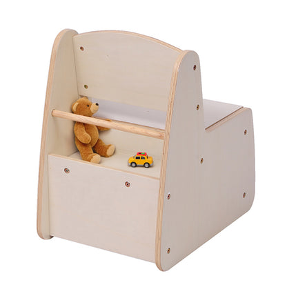 Kid's Chair With Storage Space Ricki Hm18343.01 Plywood/mdf In Natural 33x43x47hcm
