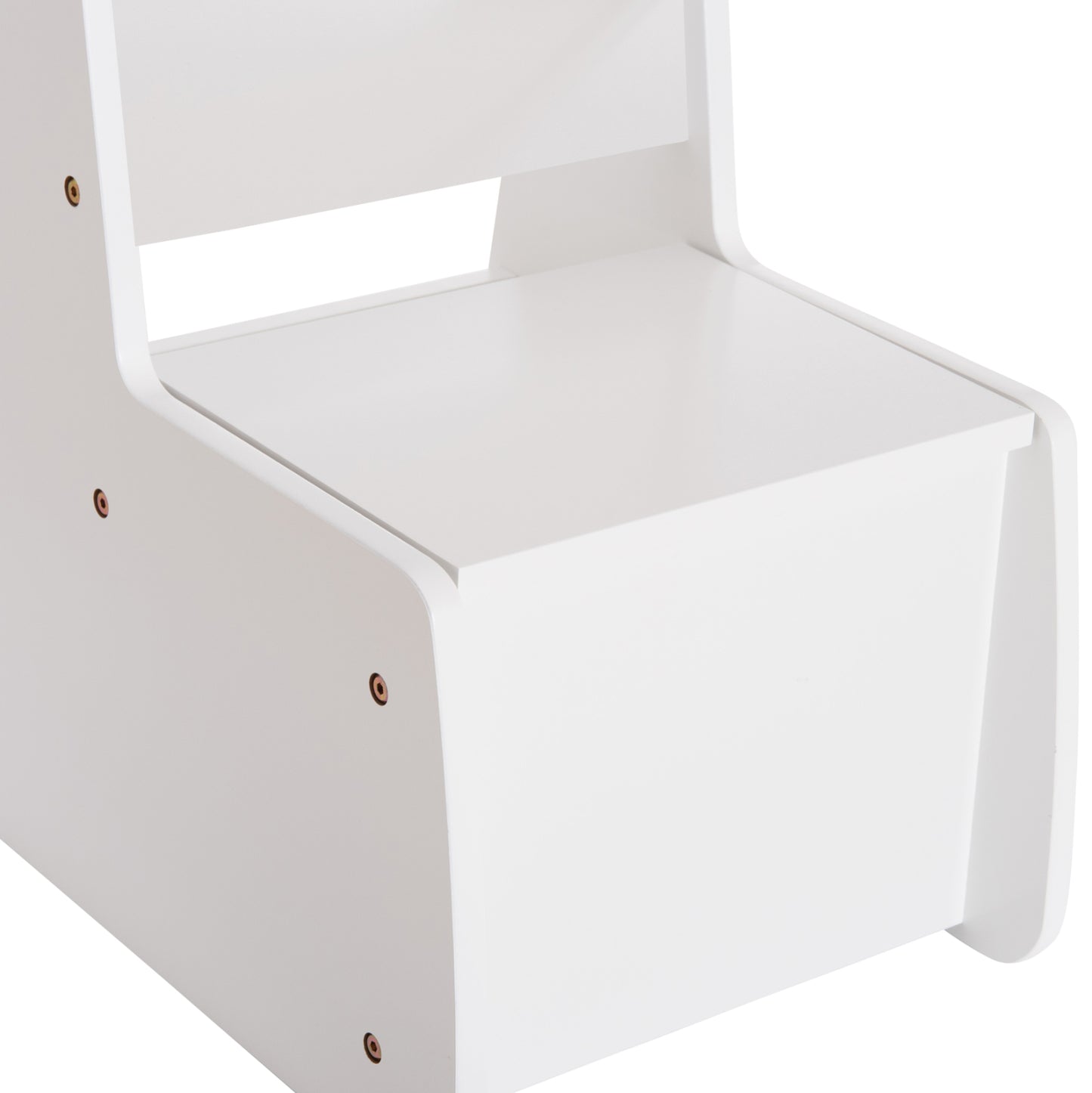 Kid's Chair With Storage Space Ricki Hm18343.03 Plywood/mdf In White 33x43x47hcm