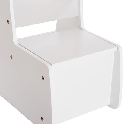 Kid's Chair With Storage Space Ricki Hm18343.03 Plywood/mdf In White 33x43x47hcm