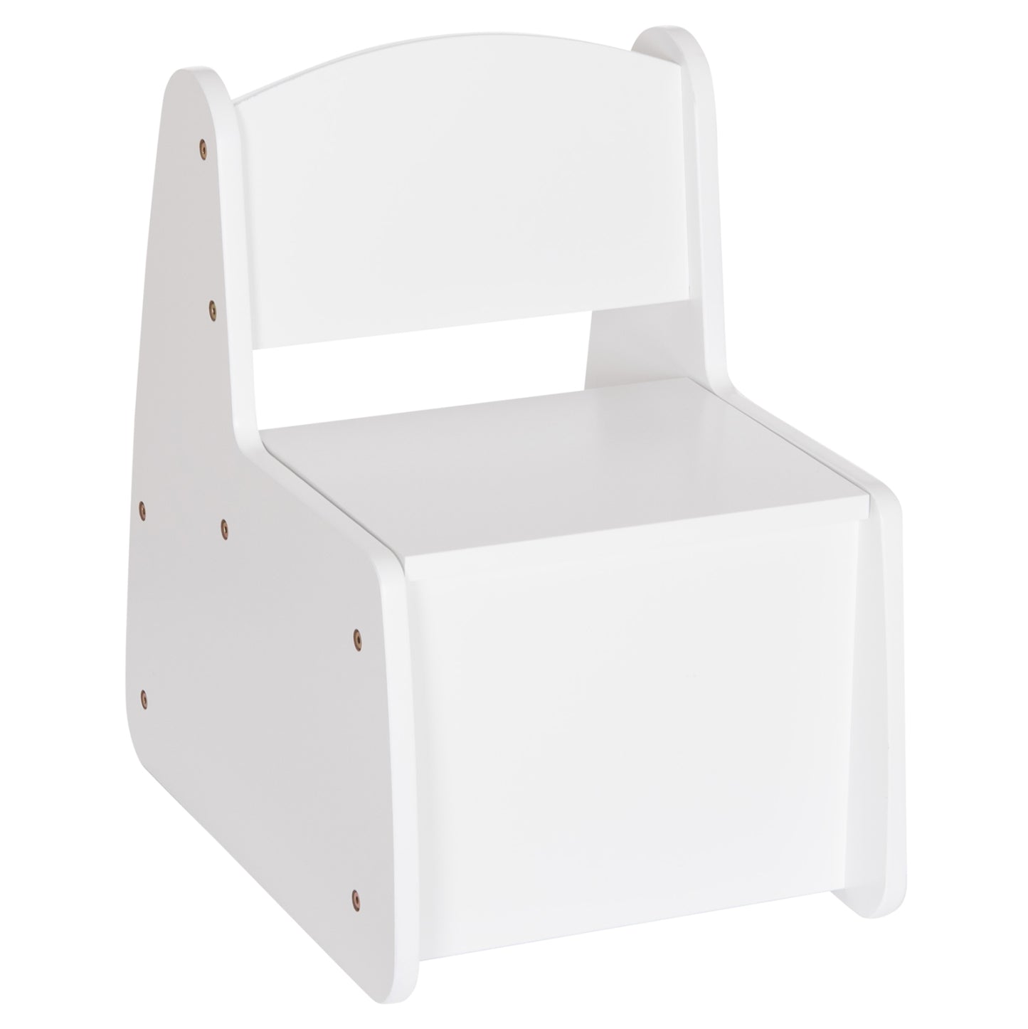 Kid's Chair With Storage Space Ricki Hm18343.03 Plywood/mdf In White 33x43x47hcm