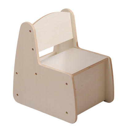 Kid's Chair With Storage Space Ricki Hm18343.01 Plywood/mdf In Natural 33x43x47hcm