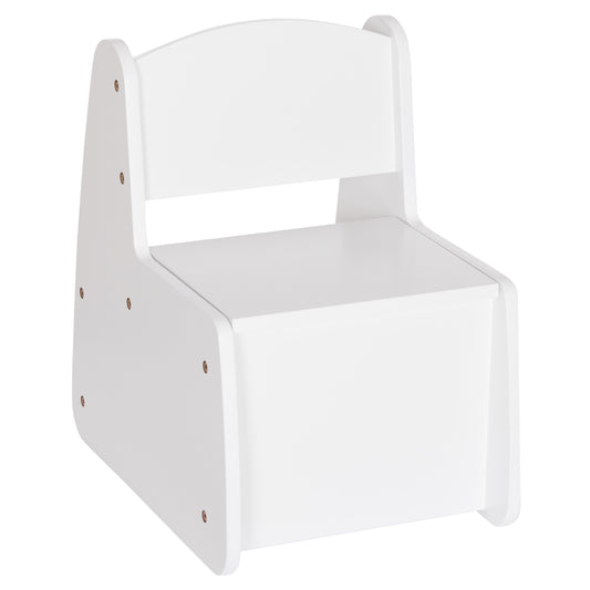 Kid's Chair With Storage Space Ricki Hm18343.03 Plywood/mdf In White 33x43x47hcm