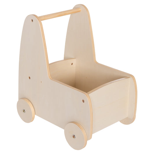 Kids' Stroller/cart Ricki Hm18341.01 Mdf & Plywood In Natural 33x45x50hcm.