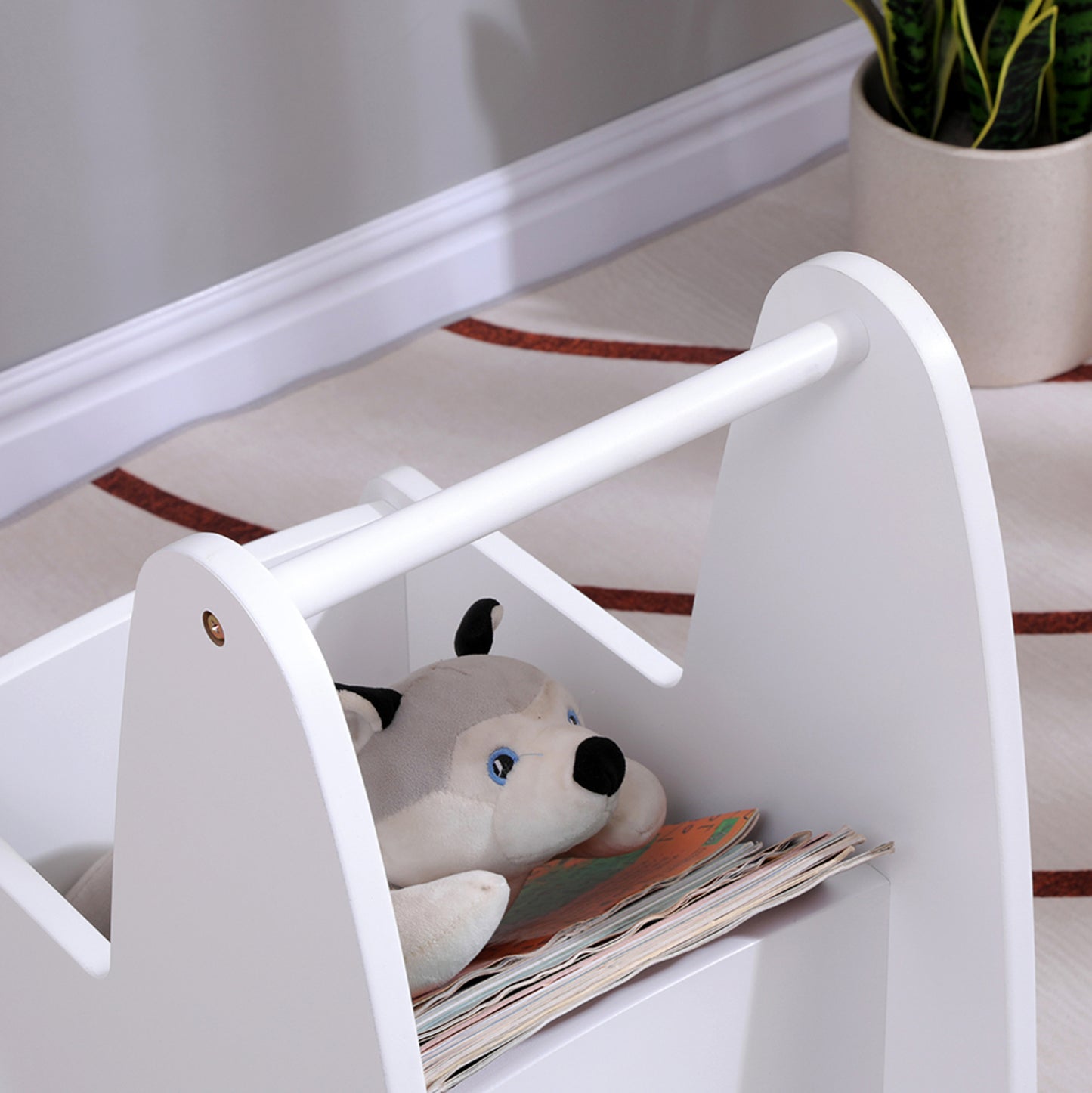 Kids' Stroller/cart Ricki Hm18341.03 Mdf & Plywood In White 33x45x50hcm.