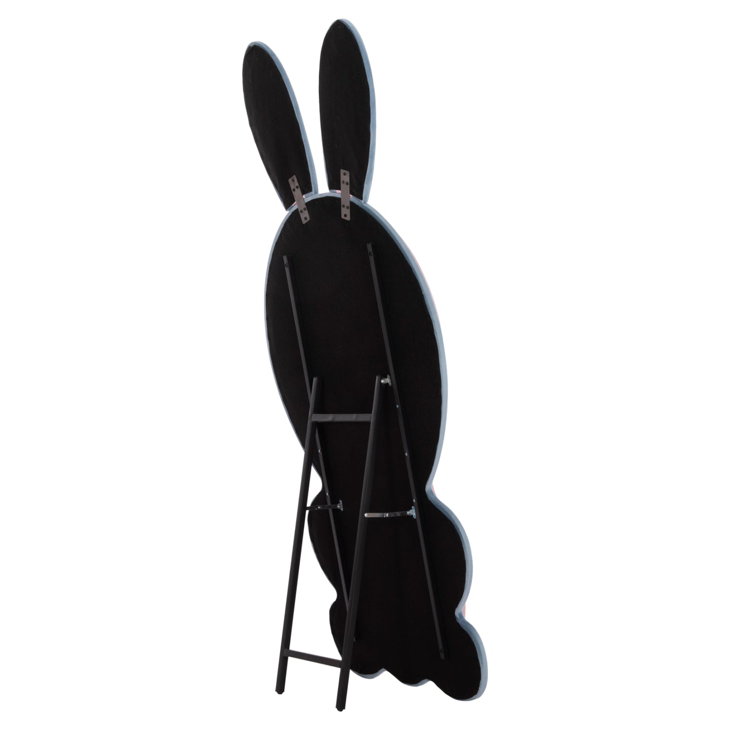 Kids' Floor Standing Mirror Bunny Hm4489.02 Mdf In Pink & Blue- Black Stand 80x162hcm.