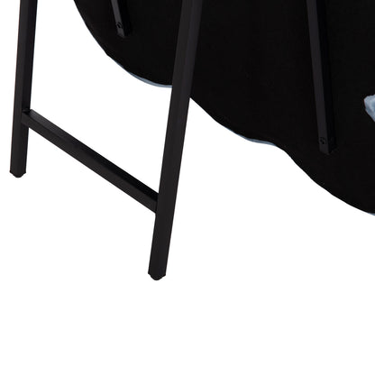 Kids' Floor Standing Mirror Bunny Hm4489.02 Mdf In Pink & Blue- Black Stand 80x162hcm.