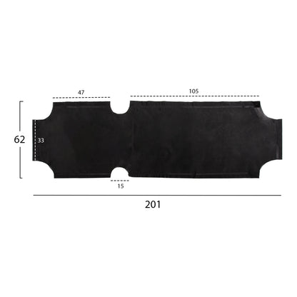 Replacement Textilene Cover Hm5072.90 600gr/m2 2x1 For Classic Sunbeds In Black