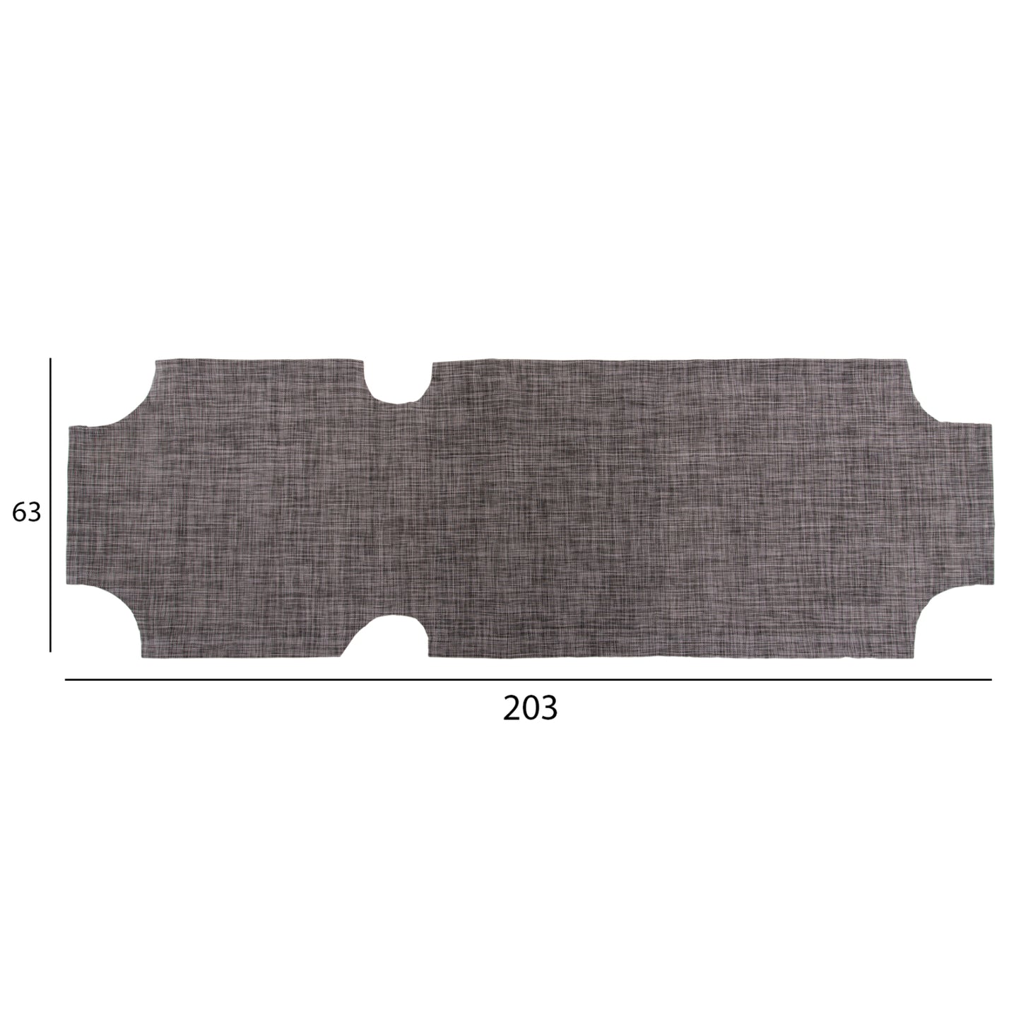 Replacement Textilene Cover Hm5072.10 600gr/m2 2x1 For Classic Sunbeds In Grey