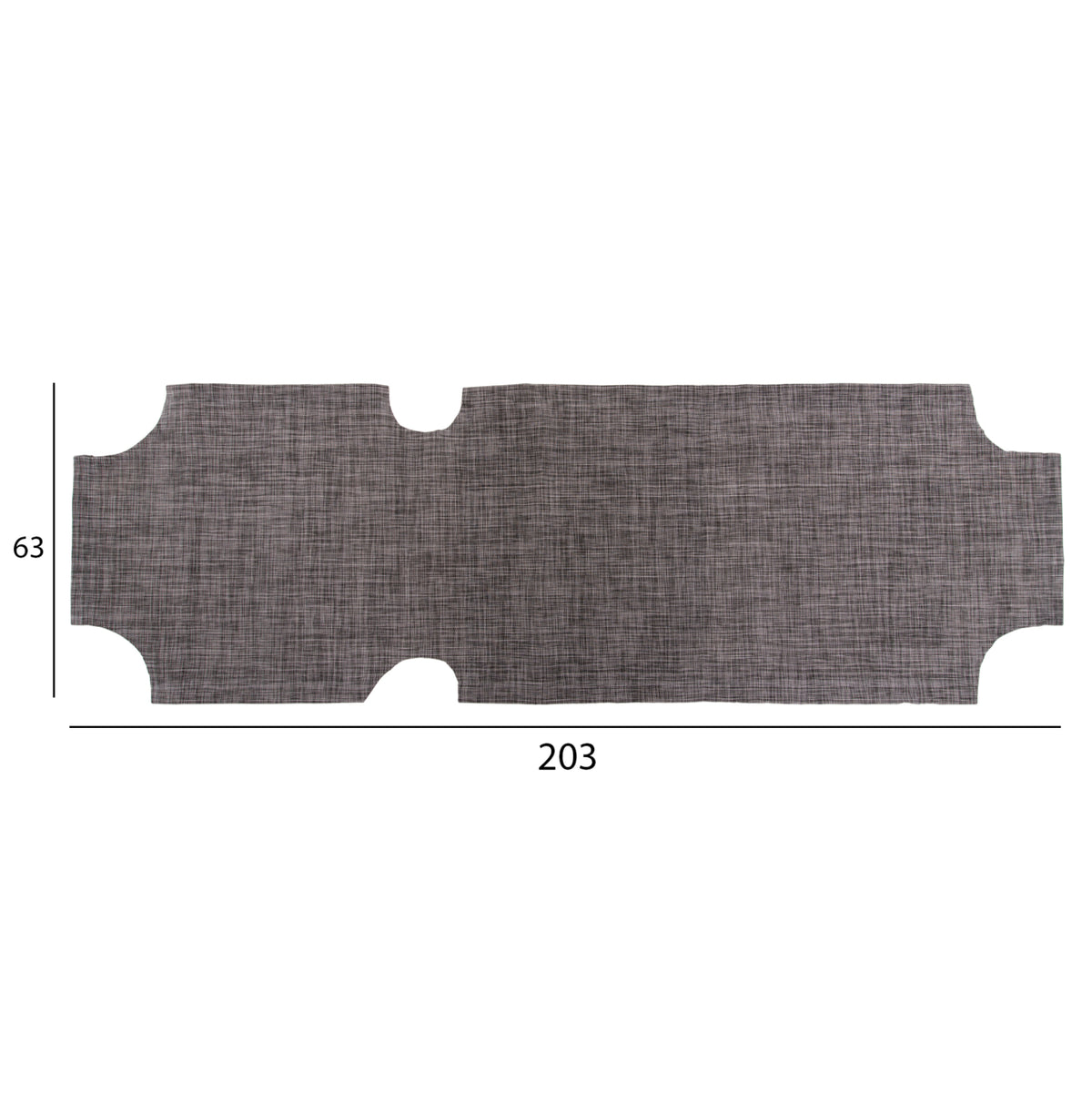Replacement Textilene Cover Hm5072.10 600gr/m2 2x1 For Classic Sunbeds In Grey