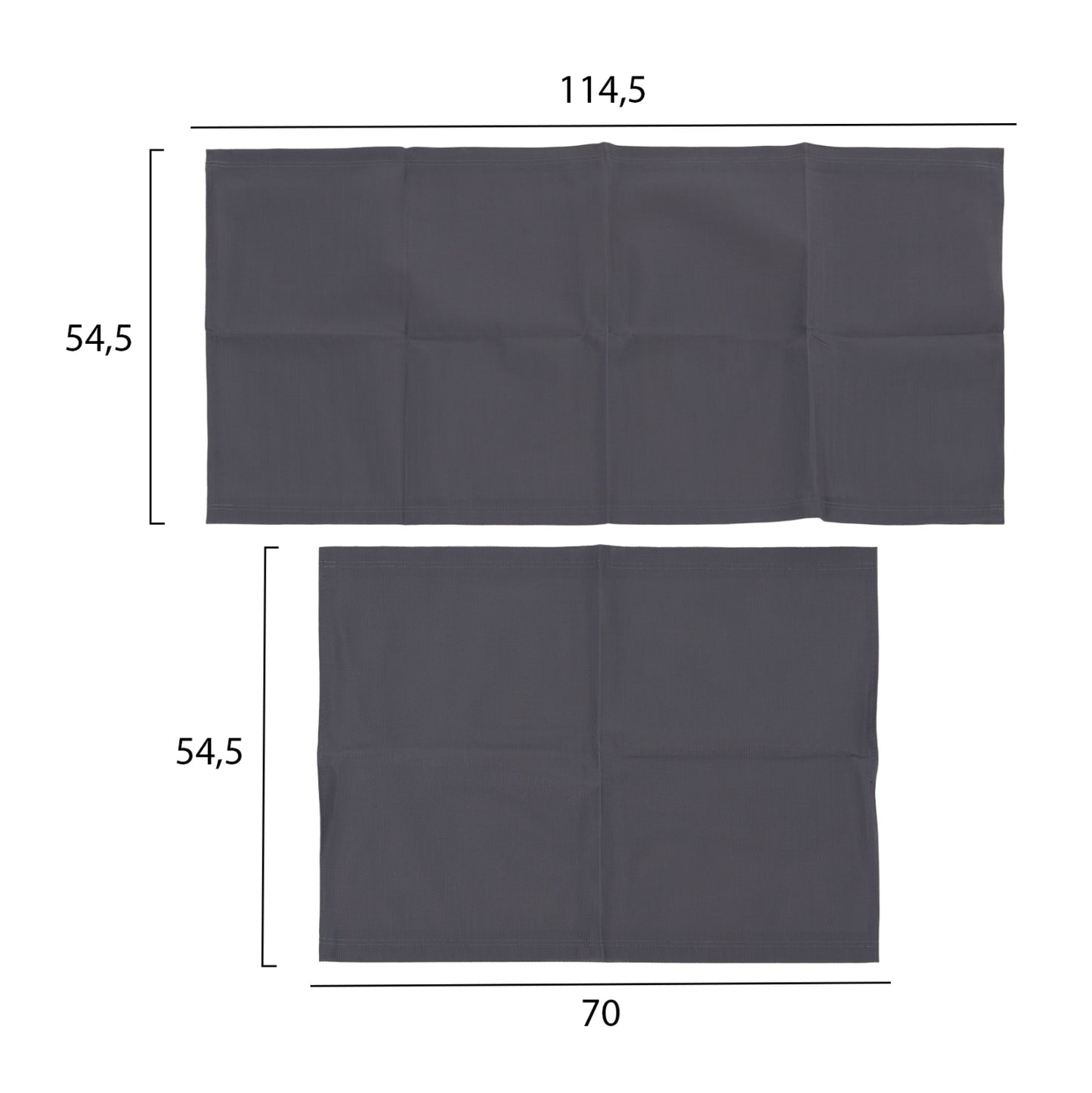Replacement Textilene Fabric Hm5887.30 For Aigaio Sunbeds In Grey Color