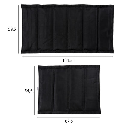Replacement Textilene Fabric Hm6064.01 For Sunbeds Aigaio In Black Color