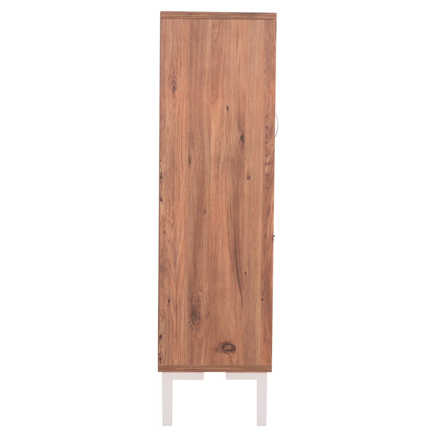 Shoe Cabinet Medy Hm18187.02 Melamine In Anthracite & Natural-black Legs 85x30x108.5hcm.