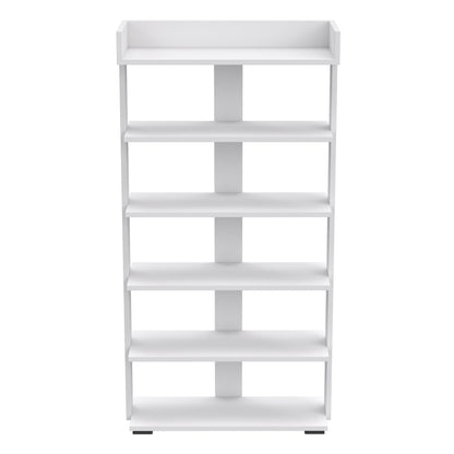 Shoe Rack Ribber Hm18191.01 Melamine In White Color 73x30x142hcm.