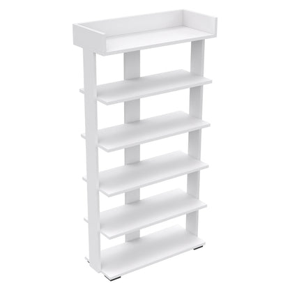 Shoe Rack Ribber Hm18191.01 Melamine In White Color 73x30x142hcm.