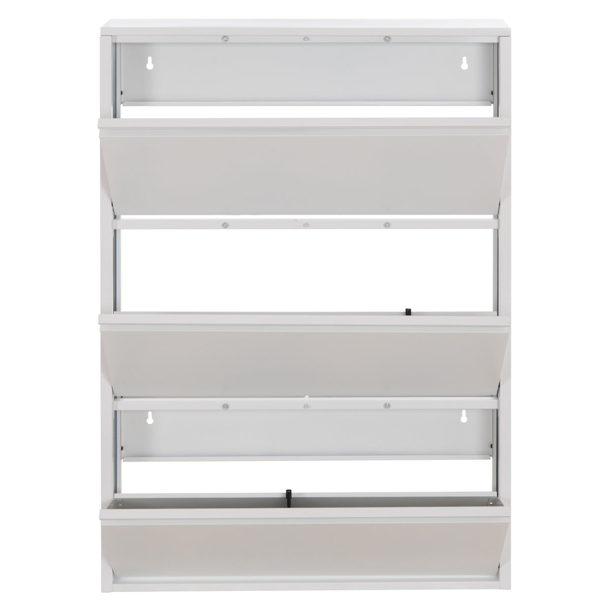 Shoe Cabinet Stark Hm6633.02 Metal In White--3 Magnetic Doors 71x15x103hcm.