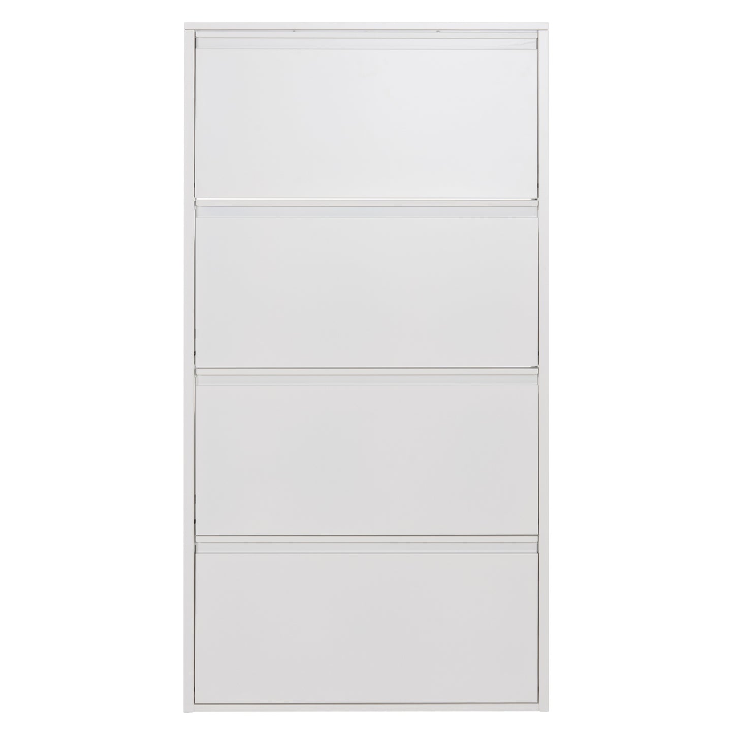 Shoe Cabinet Stark Hm6634.02 Metal In White--4 Magnetic Doors 71x15x137hcm.
