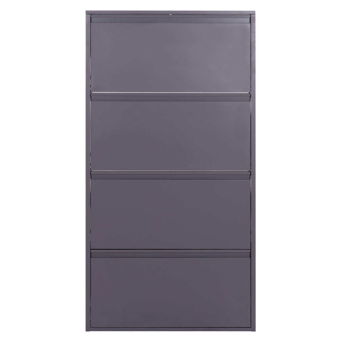 Shoe Cabinet Stark Hm6634.03 Metal In Anthracite--4 Magnetic Doors 71x15x137hcm.