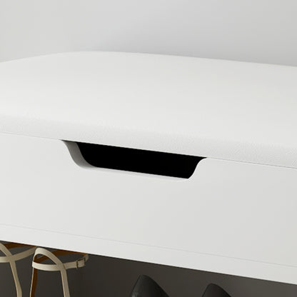 Shoe Rack With Seat Romir Hm2477.03 Melamine In White-white Pu Seat 60x30x44hcm.