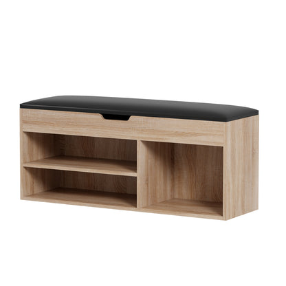 Shoe Rack With Seat Romir Hm2478.01 Melamine In Sonama-brown Seat 100x30x44hcm.