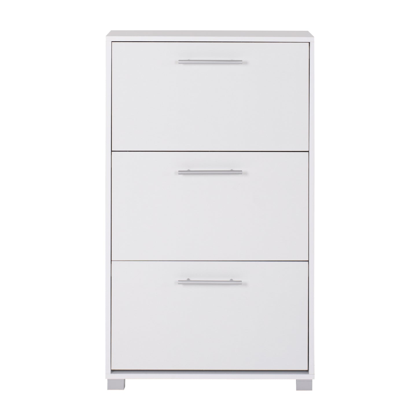 Shoe Cabinet Hm2221.05 3 Levels Melamine In White 62Χ24Χ110hcm.