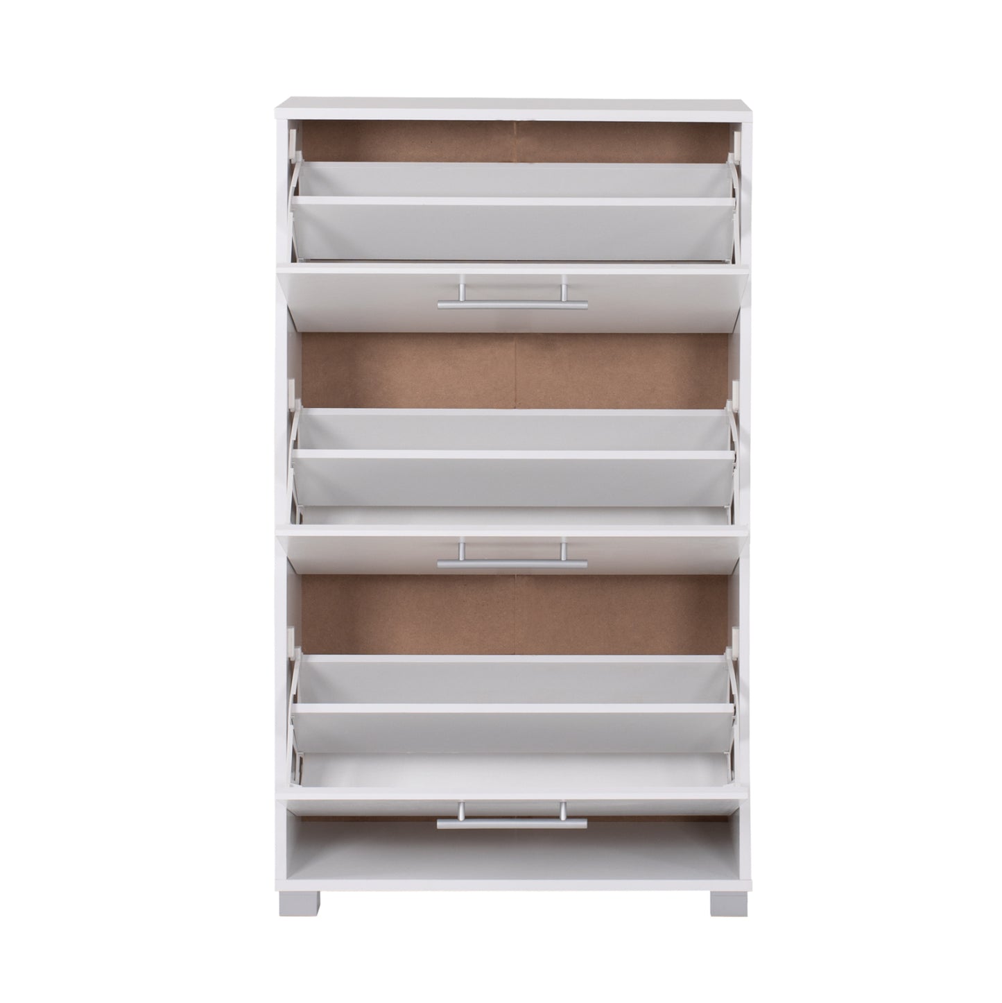 Shoe Cabinet Hm2221.05 3 Levels Melamine In White 62Χ24Χ110hcm.