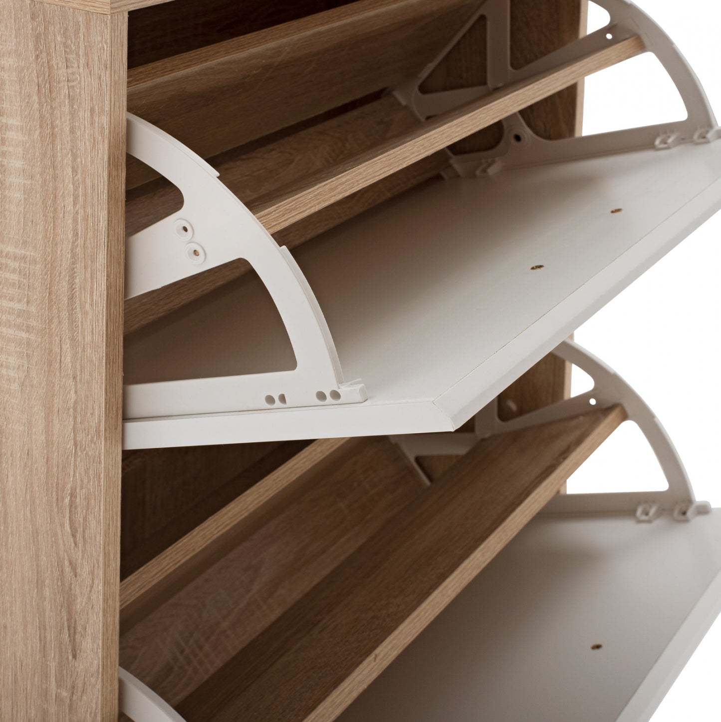 Shoe Cabinet 3-drawers Davina Hm2221.06 Melamine Sonama-white 62x24x110hcm