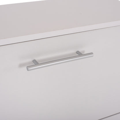 Shoe Cabinet Hm2221.05 3 Levels Melamine In White 62Χ24Χ110hcm.