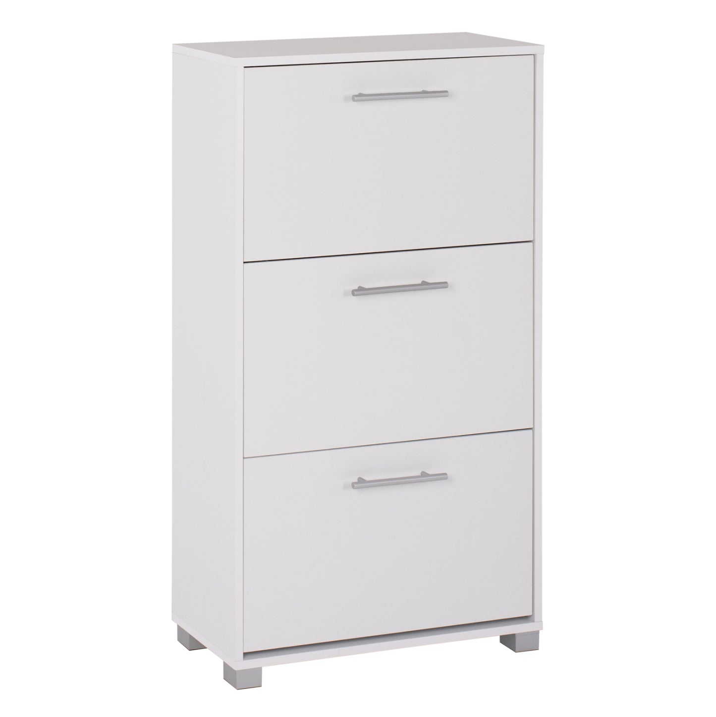 Shoe Cabinet Hm2221.05 3 Levels Melamine In White 62Χ24Χ110hcm.