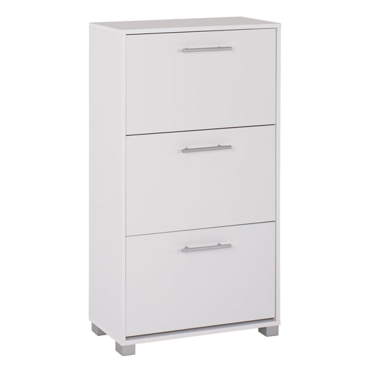 Shoe Cabinet Hm2221.05 3 Levels Melamine In White 62Χ24Χ110hcm.