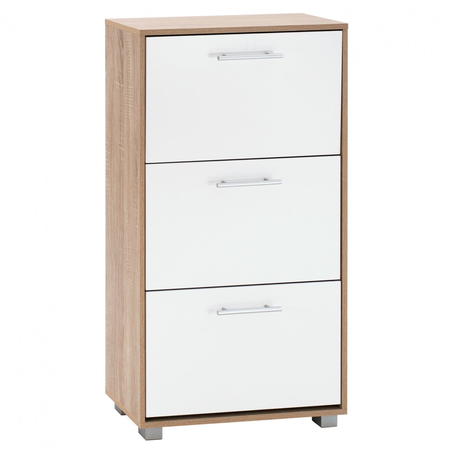 Shoe Cabinet 3-drawers Davina Hm2221.06 Melamine Sonama-white 62x24x110hcm