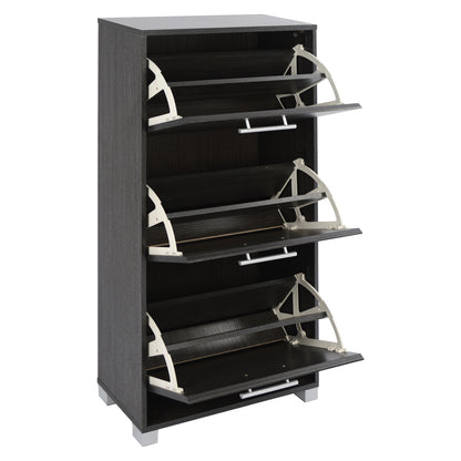 Shoe Cabinet 3-drawers Davina Hm2221.01 Melamine Zebrano 62x24x110h
