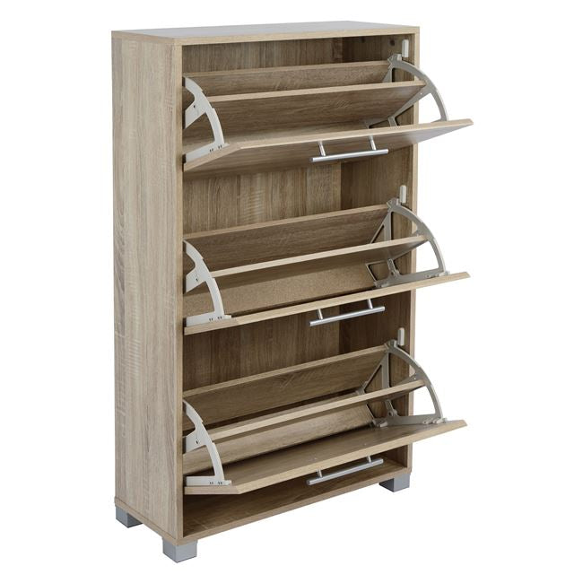 Shoe Cabinet 3-drawers Davina Hm2221.02 Melamine Sonama 62x24x110h