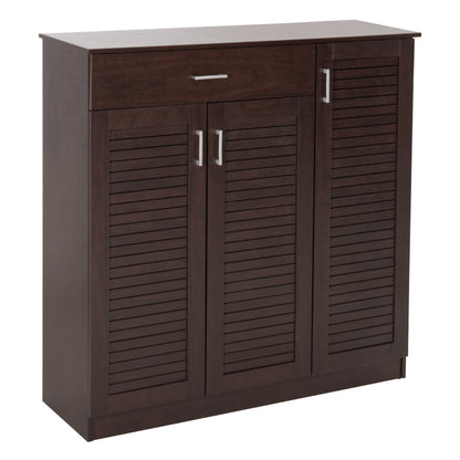 Shoe Cabinet Proby Hm9607.01 Melamine In Wenge 120x37,5x121,5hcm.