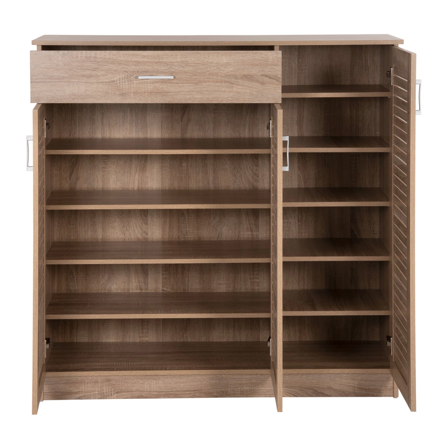 Shoe Cabinet Proby Hm9607.02 Melamine In Sonoma 120x37,5x121,5hcm.