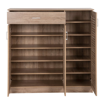 Shoe Cabinet Proby Hm9607.02 Melamine In Sonoma 120x37,5x121,5hcm.
