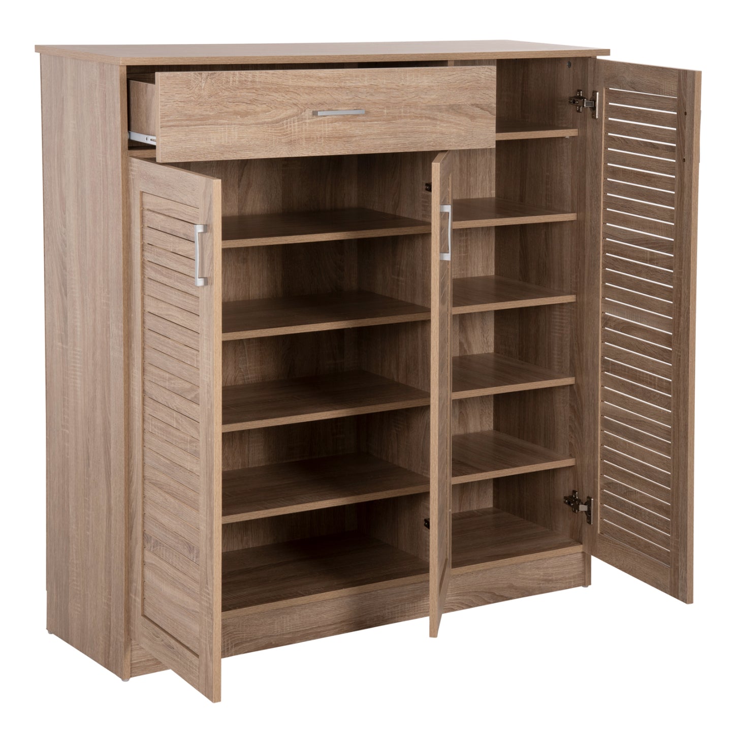 Shoe Cabinet Proby Hm9607.02 Melamine In Sonoma 120x37,5x121,5hcm.