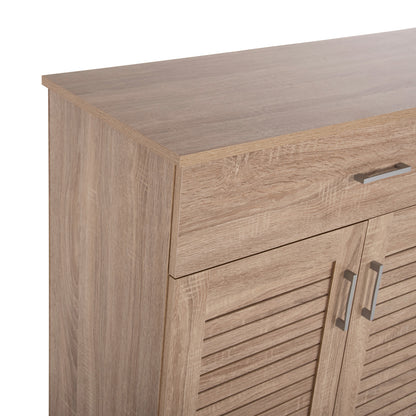 Shoe Cabinet Proby Hm9607.02 Melamine In Sonoma 120x37,5x121,5hcm.