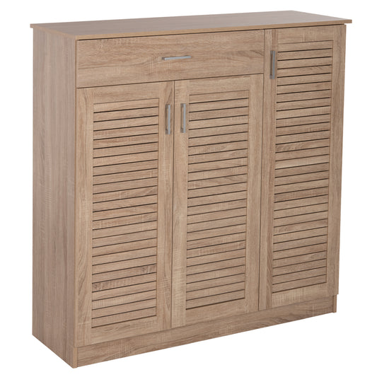 Shoe Cabinet Proby Hm9607.02 Melamine In Sonoma 120x37,5x121,5hcm.