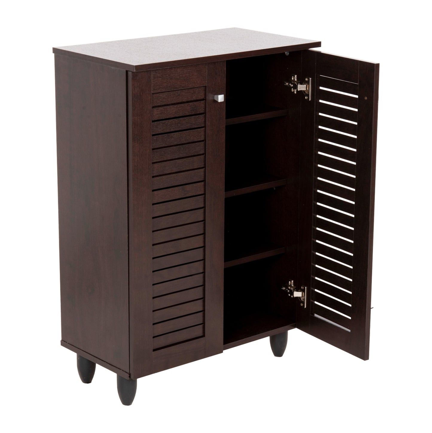 Shoe Cabinet Prolly Hm9608.01 Melamine In Wenge-2 Doors-4 Shelves 60x34x88hcm.