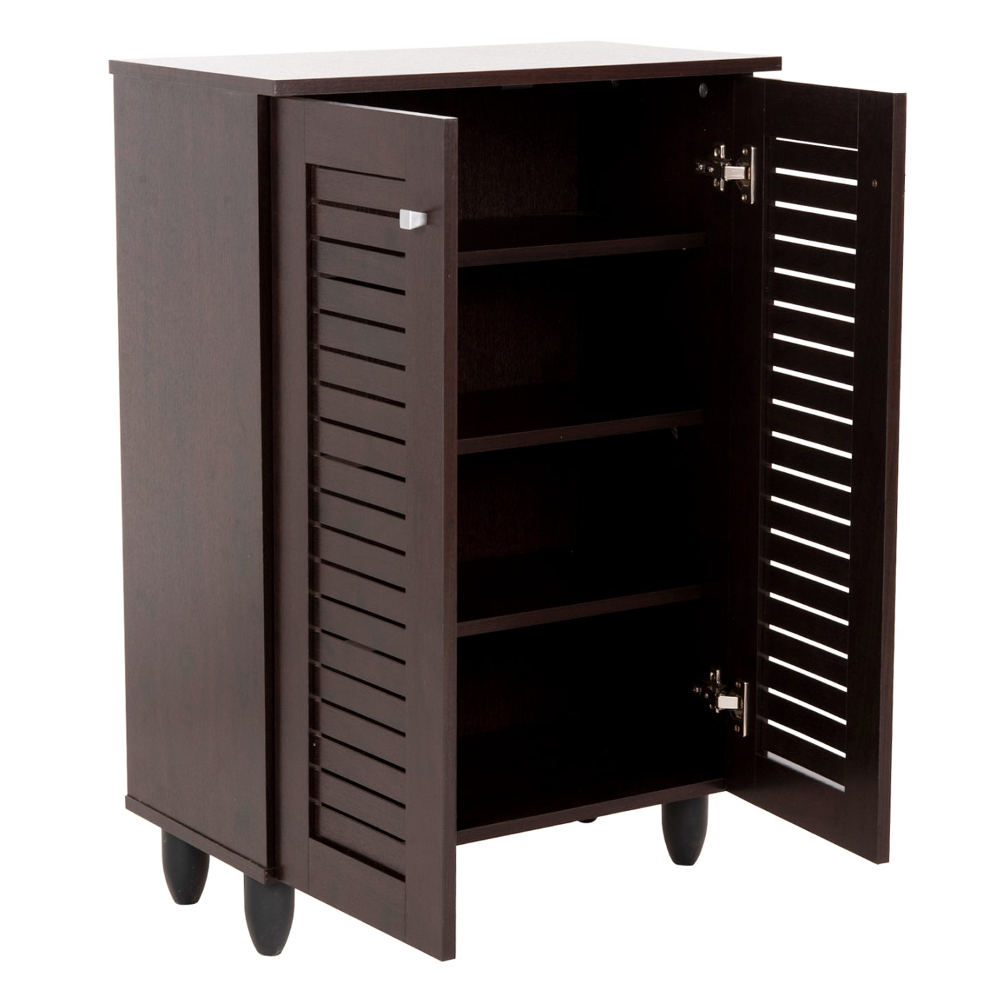 Shoe Cabinet Prolly Hm9608.01 Melamine In Wenge-2 Doors-4 Shelves 60x34x88hcm.