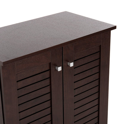 Shoe Cabinet Prolly Hm9608.01 Melamine In Wenge-2 Doors-4 Shelves 60x34x88hcm.