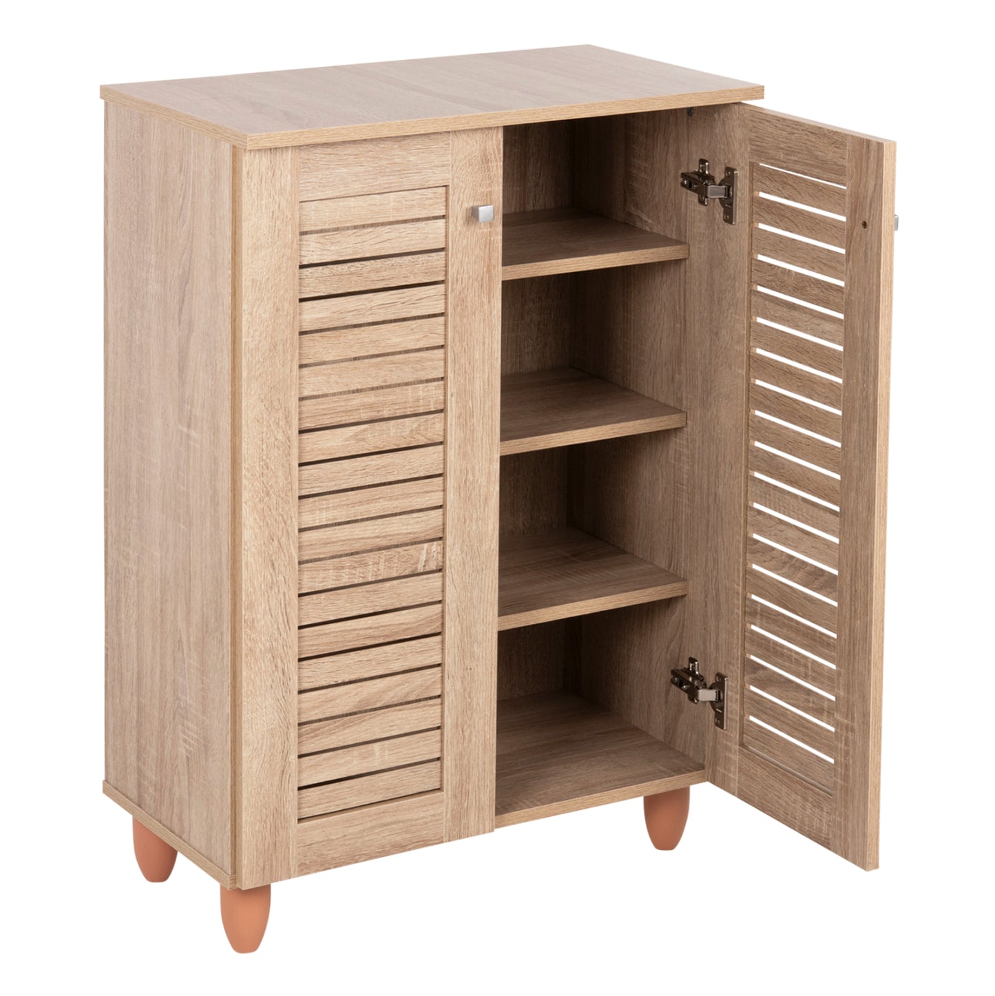 Shoe Cabinet Prolly Hm9608.02 Melamine In Sonama-2 Doors-4 Shelves 60x34x88hcm.